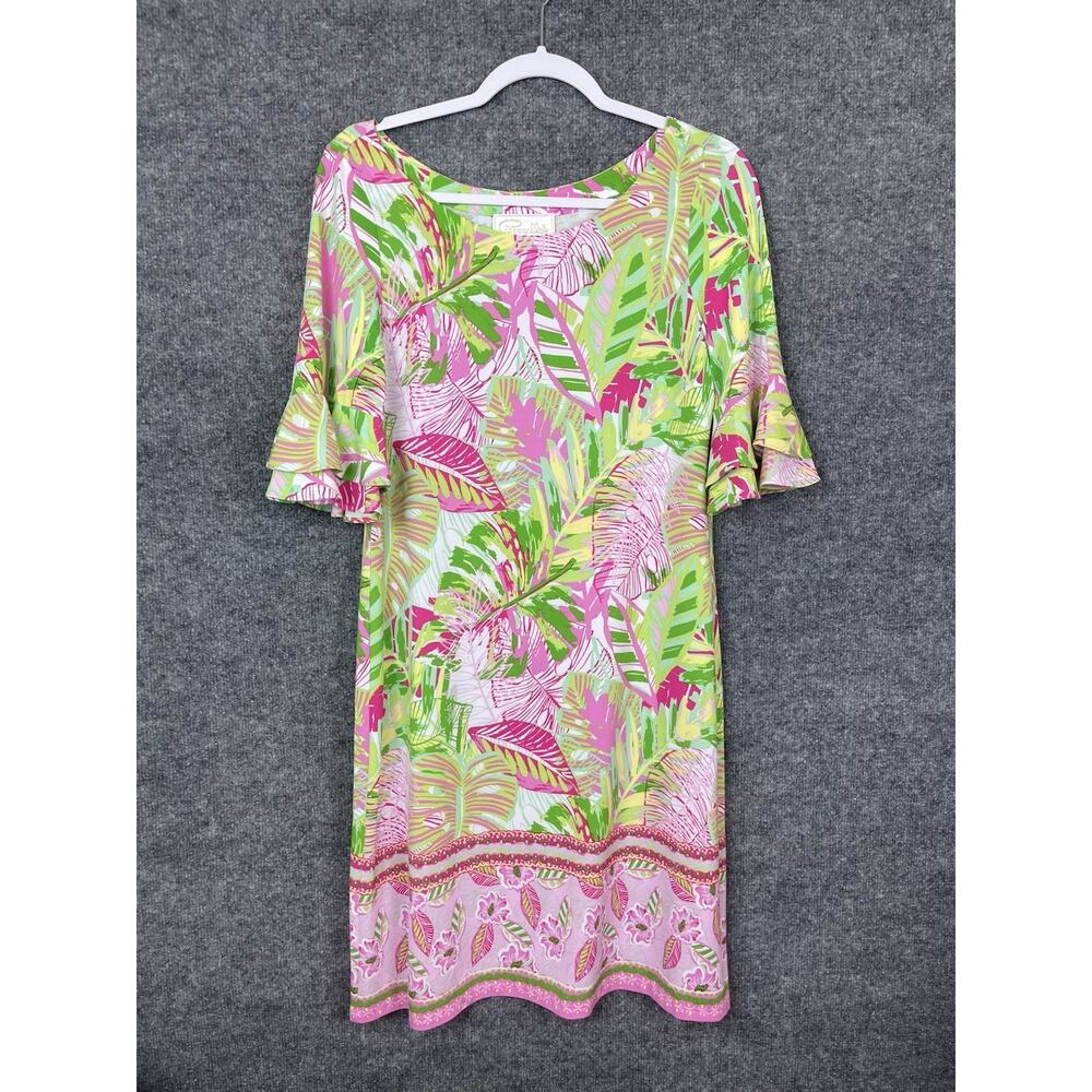 Pappagallo Oasis Combo Flutter Sleeve Short Mini Dress Women's Medium
